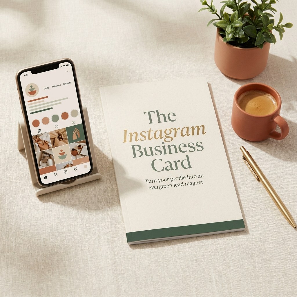The Instagram Business Card guide mockup